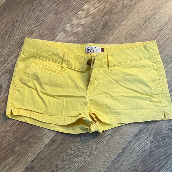 SO Pants - SO Women's Sunny Yellow Cargo Shorts